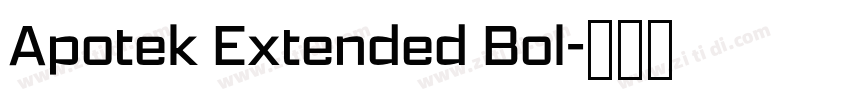 Apotek Extended Bol字体转换